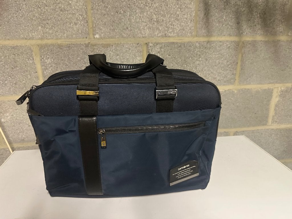 Mallette ordinateur Samsonite, Bleu, Poignée, Comme neuf, Enlèvement