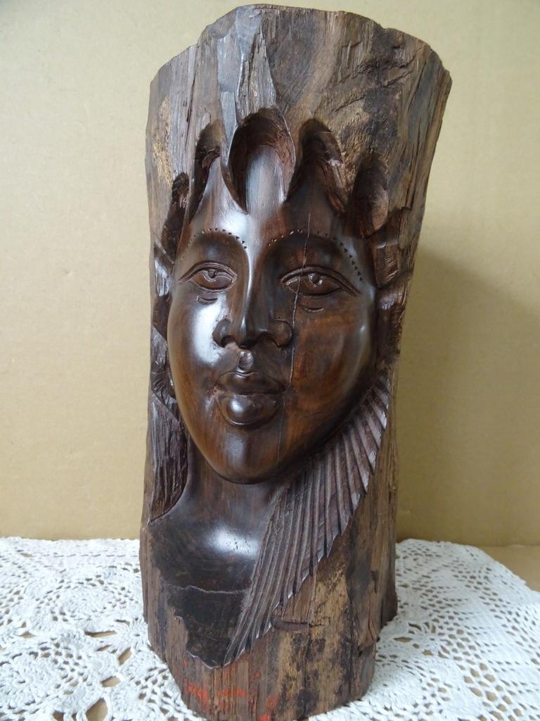Statue africaine statue en ébène de femme bicéphale 26cm, Antiquités & Art, Art | Art non-occidental, Enlèvement ou Envoi