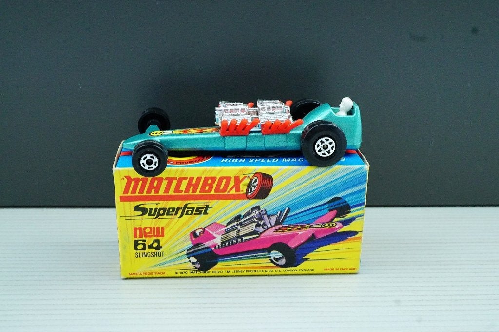 Boîte Matchbox 1-75 64b Slingshot Dragster « H », Enlèvement ou Envoi, Comme neuf, Voiture