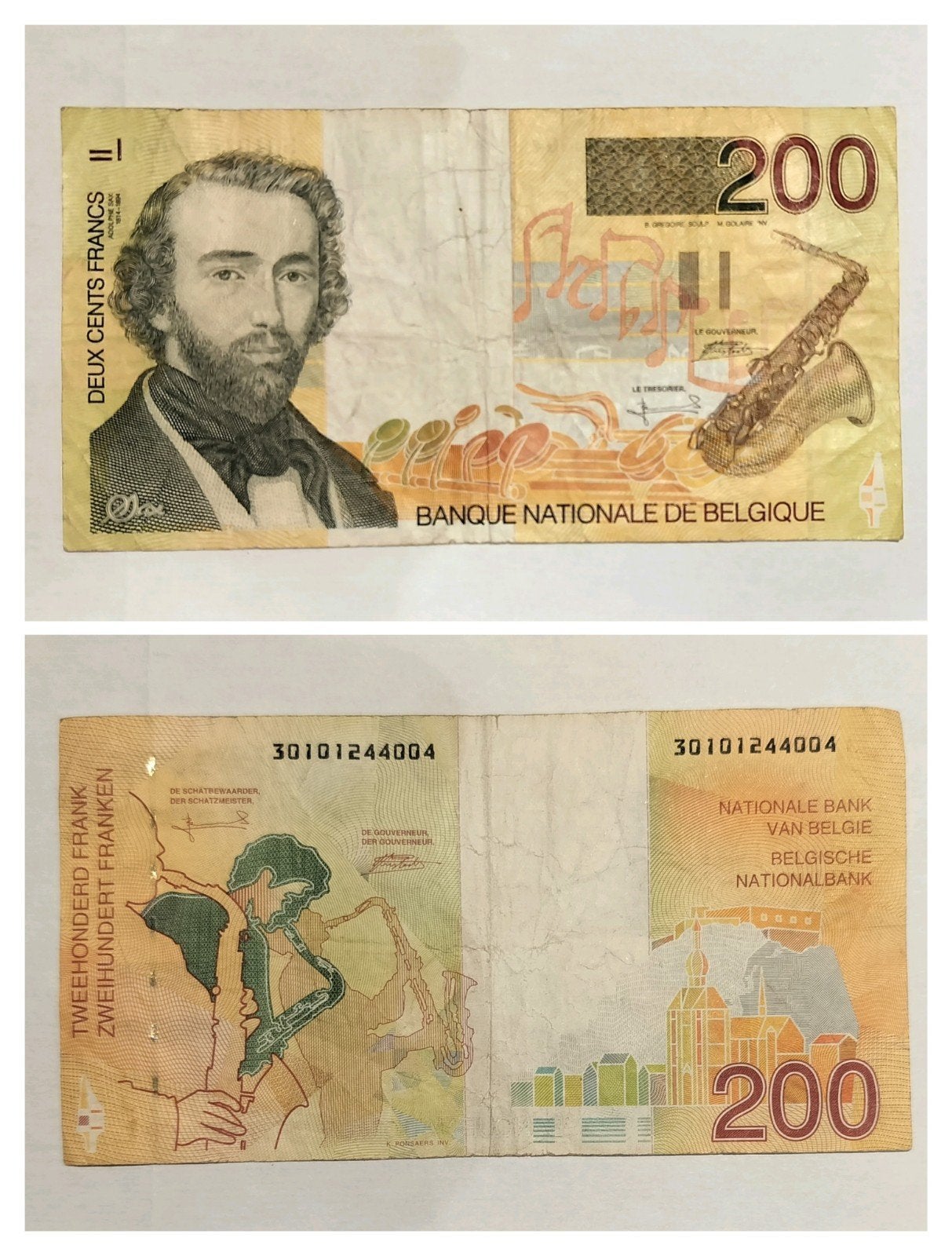 200 Belgische Frank Adolphe Sax, Ophalen of Verzenden
