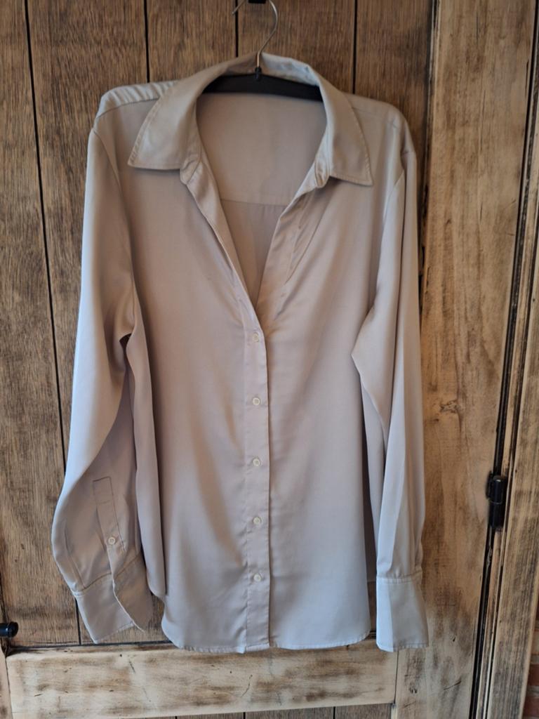 beige damesblouse, Kleding | Dames, Ophalen of Verzenden, Gedragen, Maat 38/40 (M), Beige