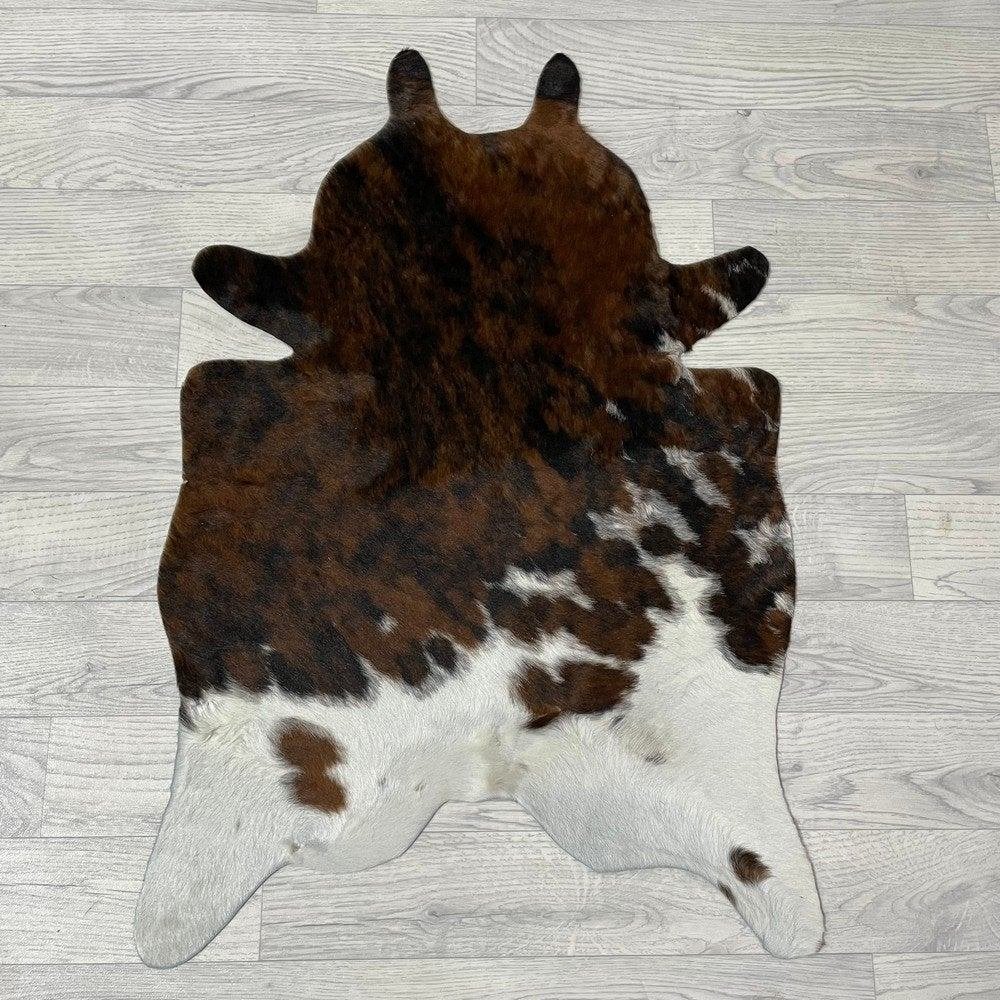 Mini koeienhuid bruin wit zwart 90x60cm #395 | Lederstore, Meerkleurig, Wandkleed, Nieuw, Ophalen of Verzenden