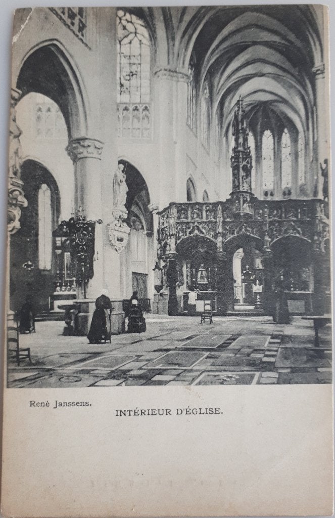 ANVERS ;CP 1909 Intérieur église St-Jacques,, Collections, Enlèvement ou Envoi, Avant 1920, Affranchie, Anvers