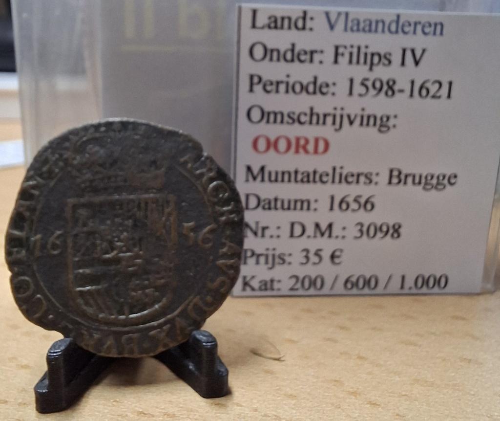 Oord - 1656 - Brugge - Filips IV - @35€, Timbres & Monnaies, Monnaies | Belgique, Envoi, Autre, Monnaie en vrac