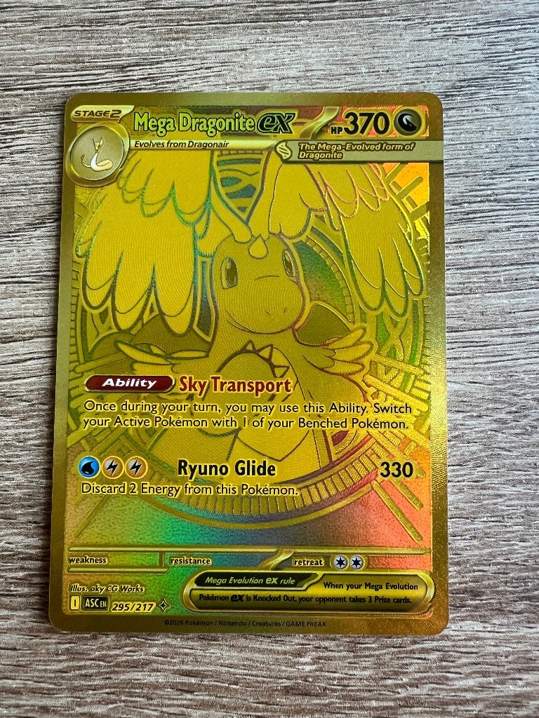 Pokemon Mega dragonite Ex (ASC 295) “gold”, Enlèvement, Neuf, Cartes en vrac