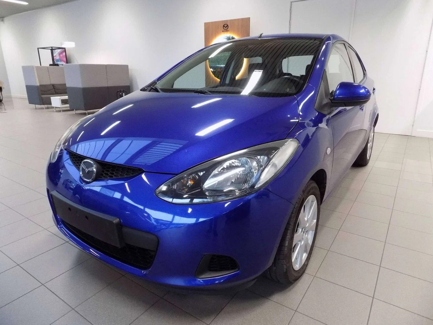 Mazda 2 1.3i 86pk Active (bj 2009), Stof, Gebruikt, 4 cilinders, Blauw