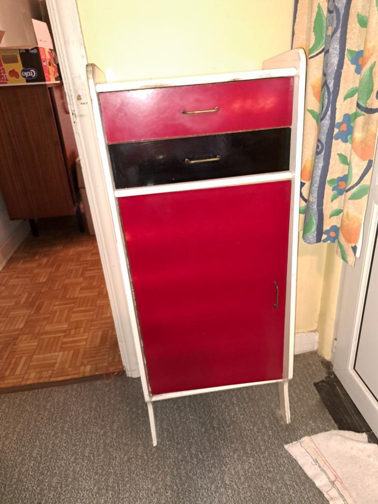 Petite armoire vintage de cuisine en bois 3 couleurs, Enlèvement