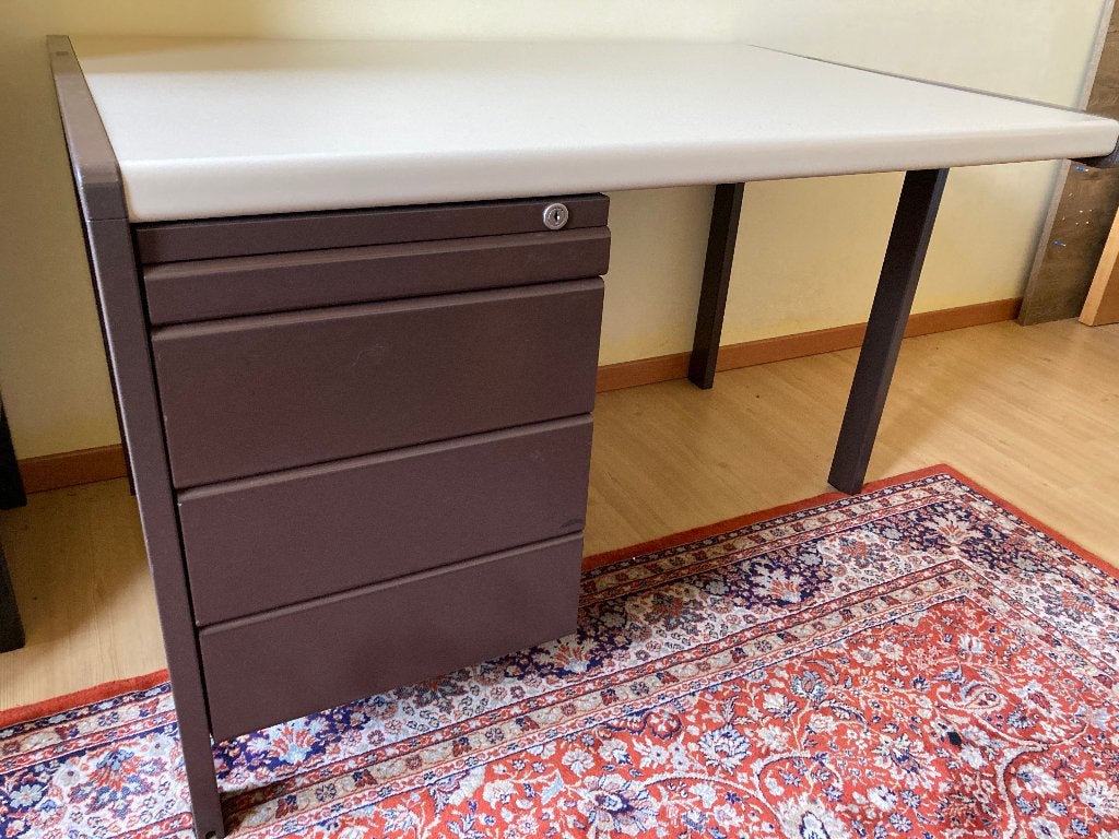bureau industrieel metaal met schuiven, Ophalen, Gebruikt, 120 cm, Met lades