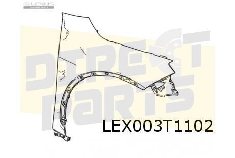 Lexus LBX (3/24-) Pare-brise droit d'origine ! 5381152590, Neuf, -, Lexus, -