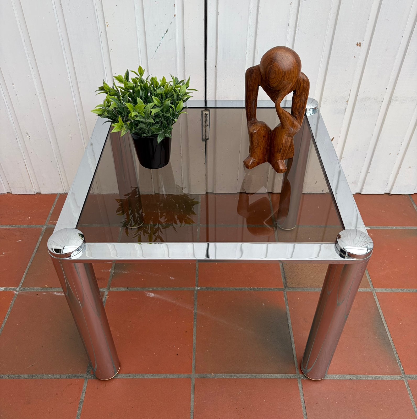 Vintage salontafel, Huis en Inrichting, Ophalen, Gebruikt, Glas