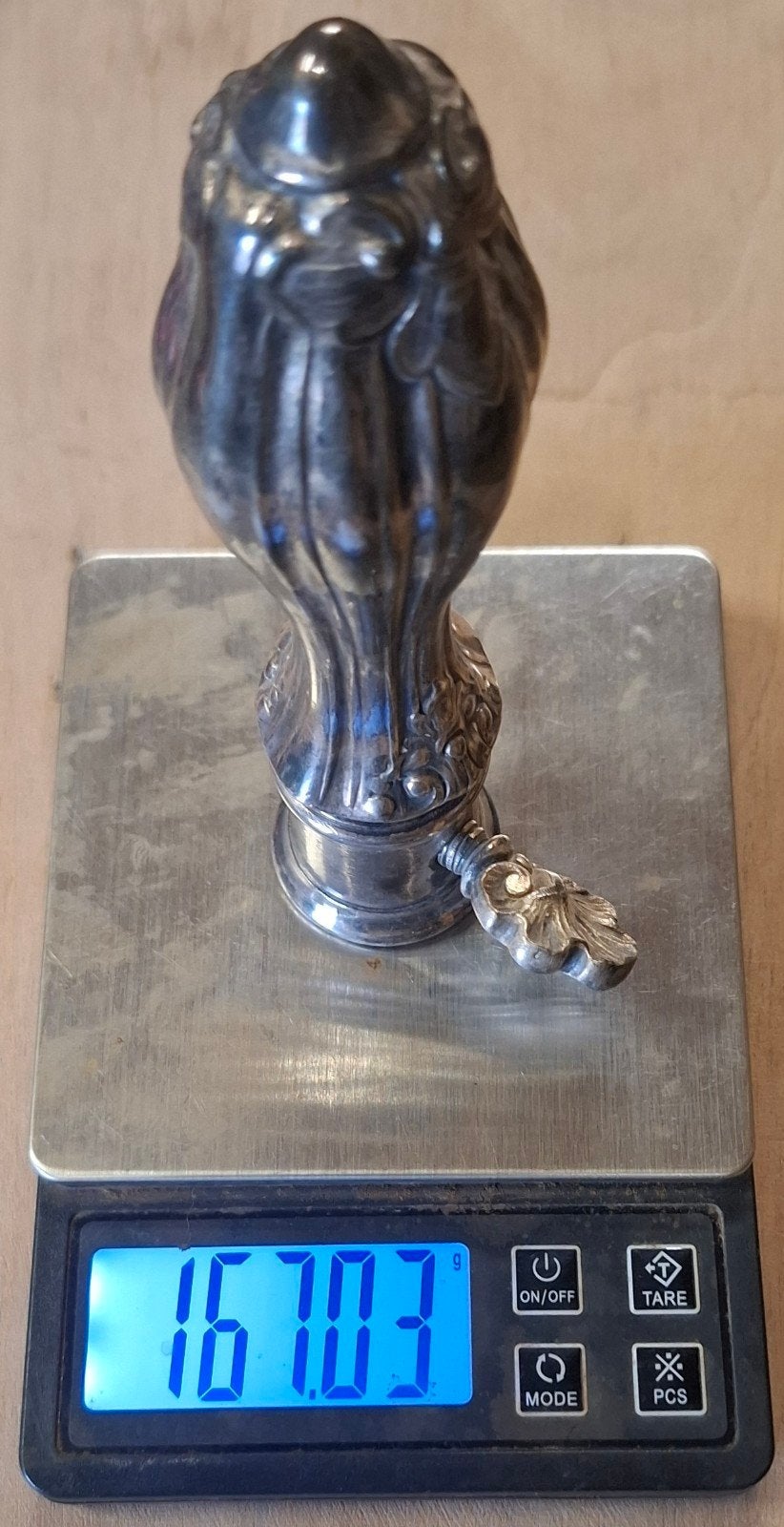 Handvat in zilver 167g, Ophalen of Verzenden, Zilver