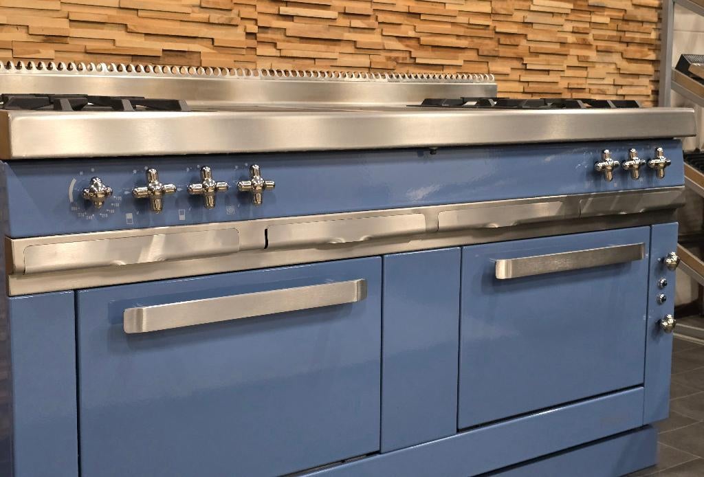 🔥Luxe Fornuis Morice 160cm blauw 6 pits 2 ovens La Cornue, Elektronische apparatuur, Ophalen, 60 cm of meer, Zo goed als nieuw