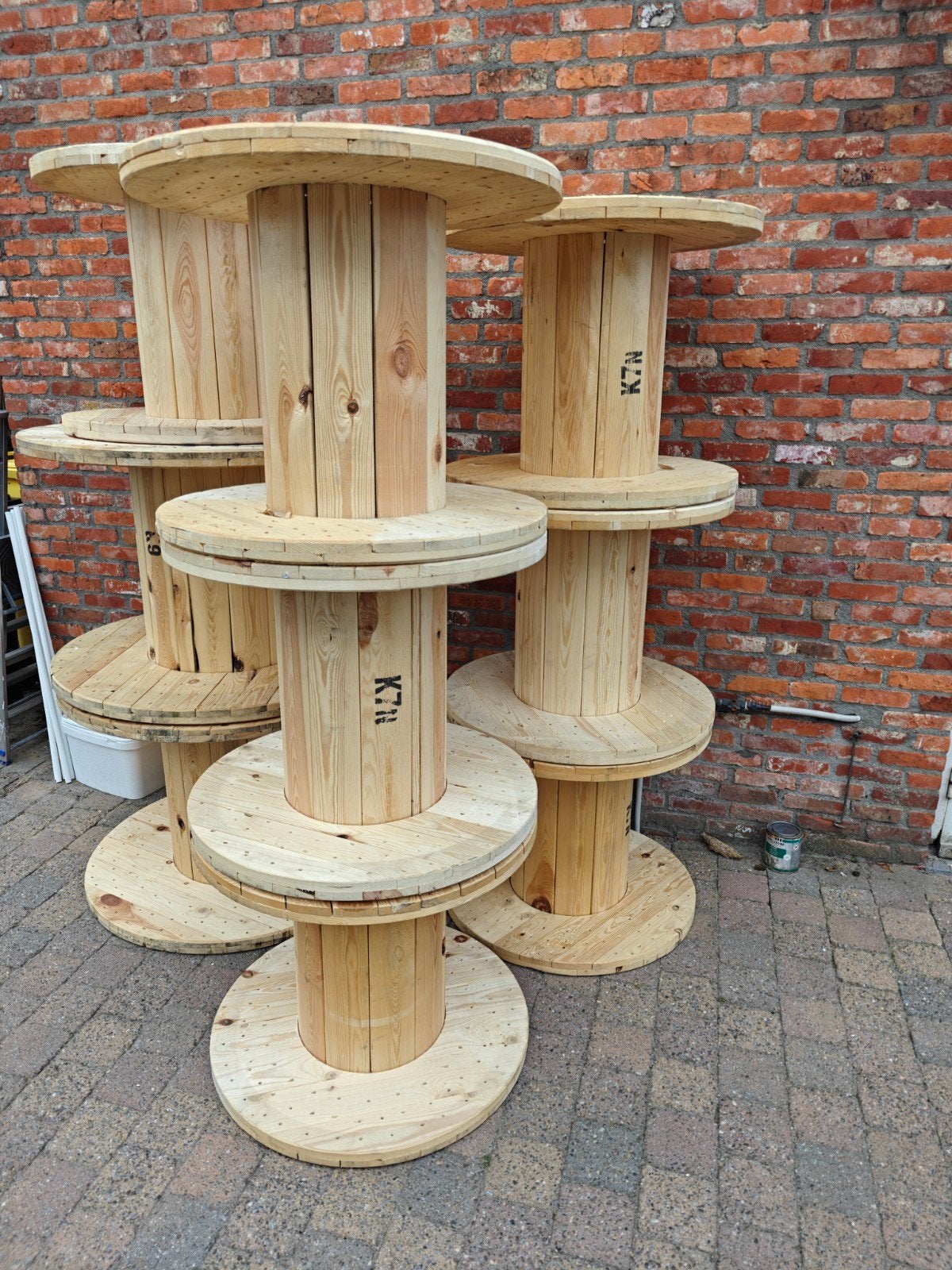 kabelhaspels hout / kunststof, Ophalen, Zo goed als nieuw
