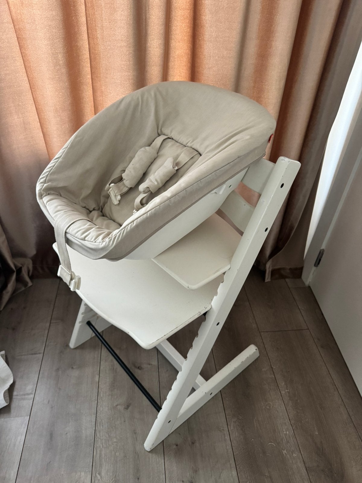 Stokke tripp trapp kinderstoel met babyset newborn, Ophalen of Verzenden, Zo goed als nieuw