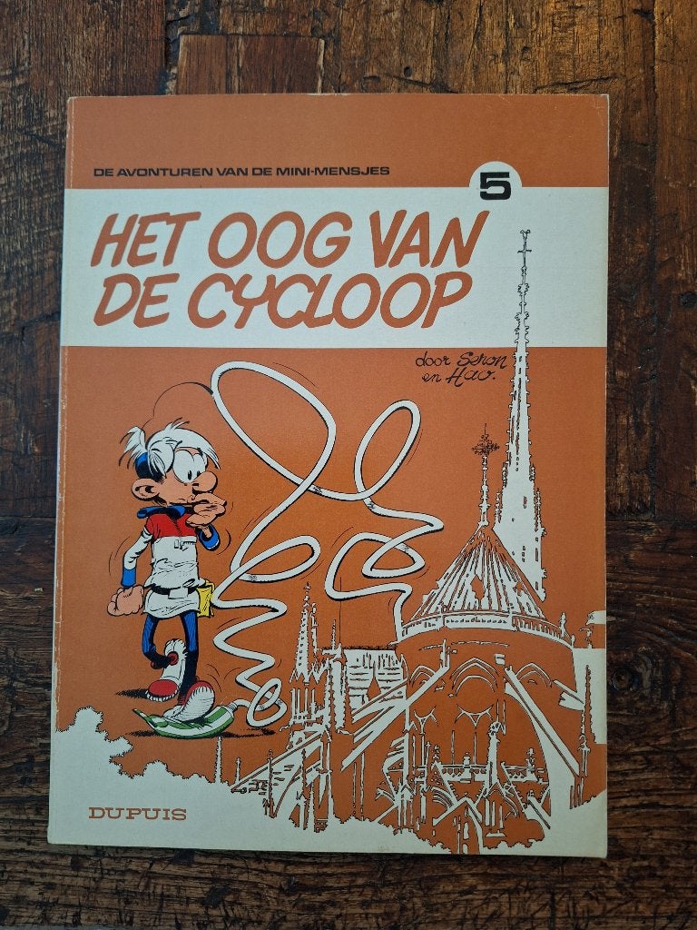 de minimensjes 5: het oog van de cycloop, Eén stripboek, Ophalen of Verzenden, Zo goed als nieuw