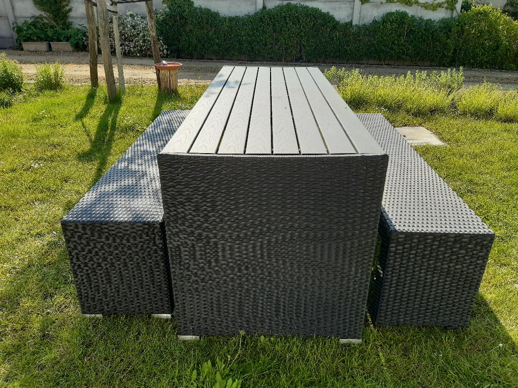 Tuinset wicker, Ophalen, Gebruikt, 6 zitplaatsen, Wicker