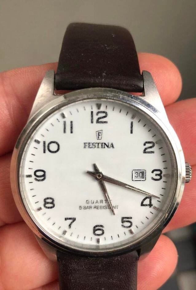 Festina F20512 Classics., Handtassen en Accessoires, Horloges | Antiek, Staal, Ophalen