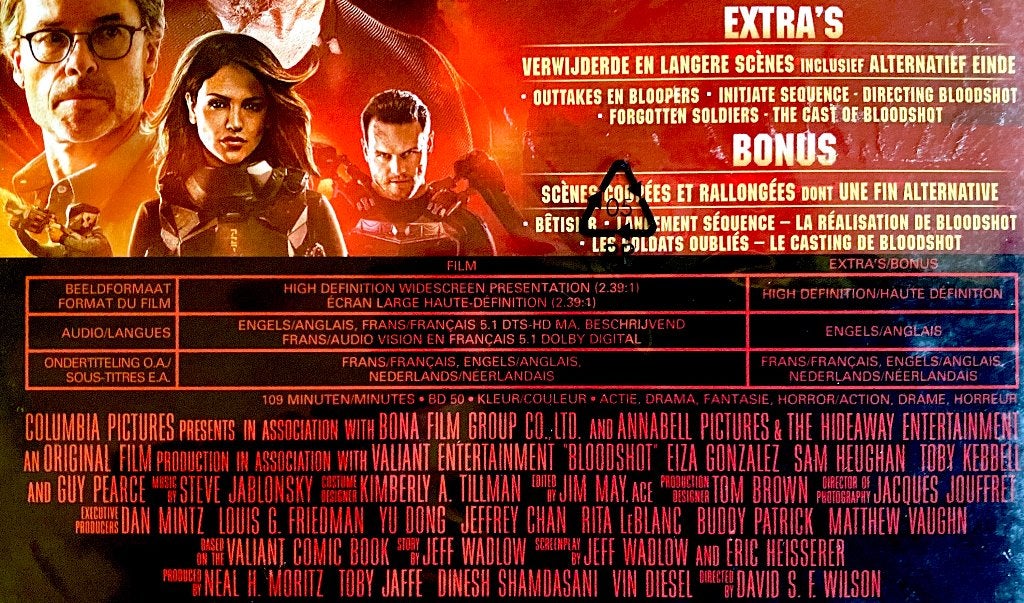 BLOODSHOT (Met Ondertitels NL) /// NIEUW / Sub CELLO, Cd's en Dvd's, Inclusief extra's, Nederlands, Film, Actie