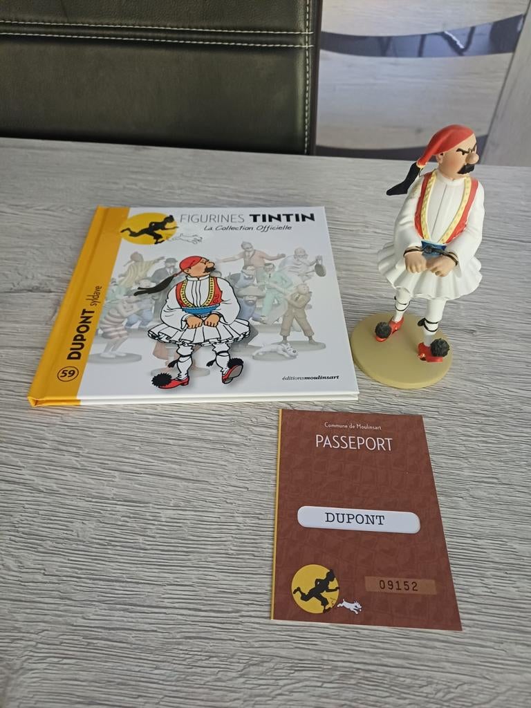 Figurine Dupond Collection Officielle Moulinsart, Collections, Personnages de BD, Comme neuf, Statue ou Figurine, Tintin, Enlèvement ou Envoi