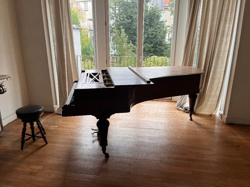 Piano à queue Pleyel 3/4, Enlèvement, Utilisé, Brun, À queue