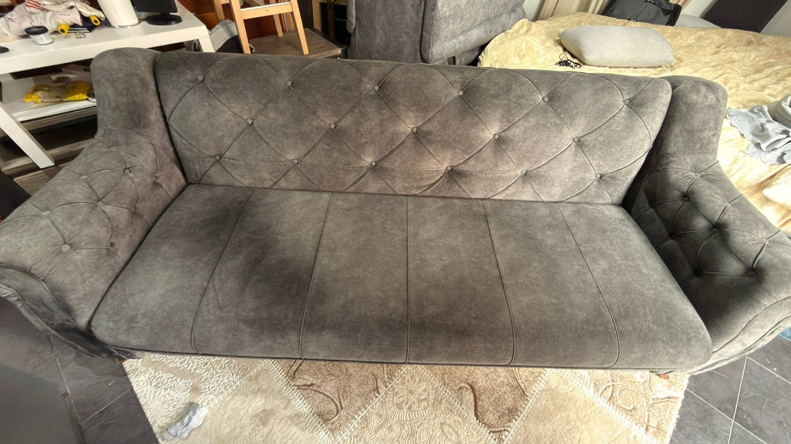 Complete zithoek – slaapbank met opbergruimte + 2 fauteuils, Enlèvement ou Envoi, Comme neuf