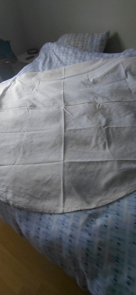 witte Ronde Tafelkleed doorsnee 170cm, Rond, Ophalen of Verzenden, Zo goed als nieuw, Wit