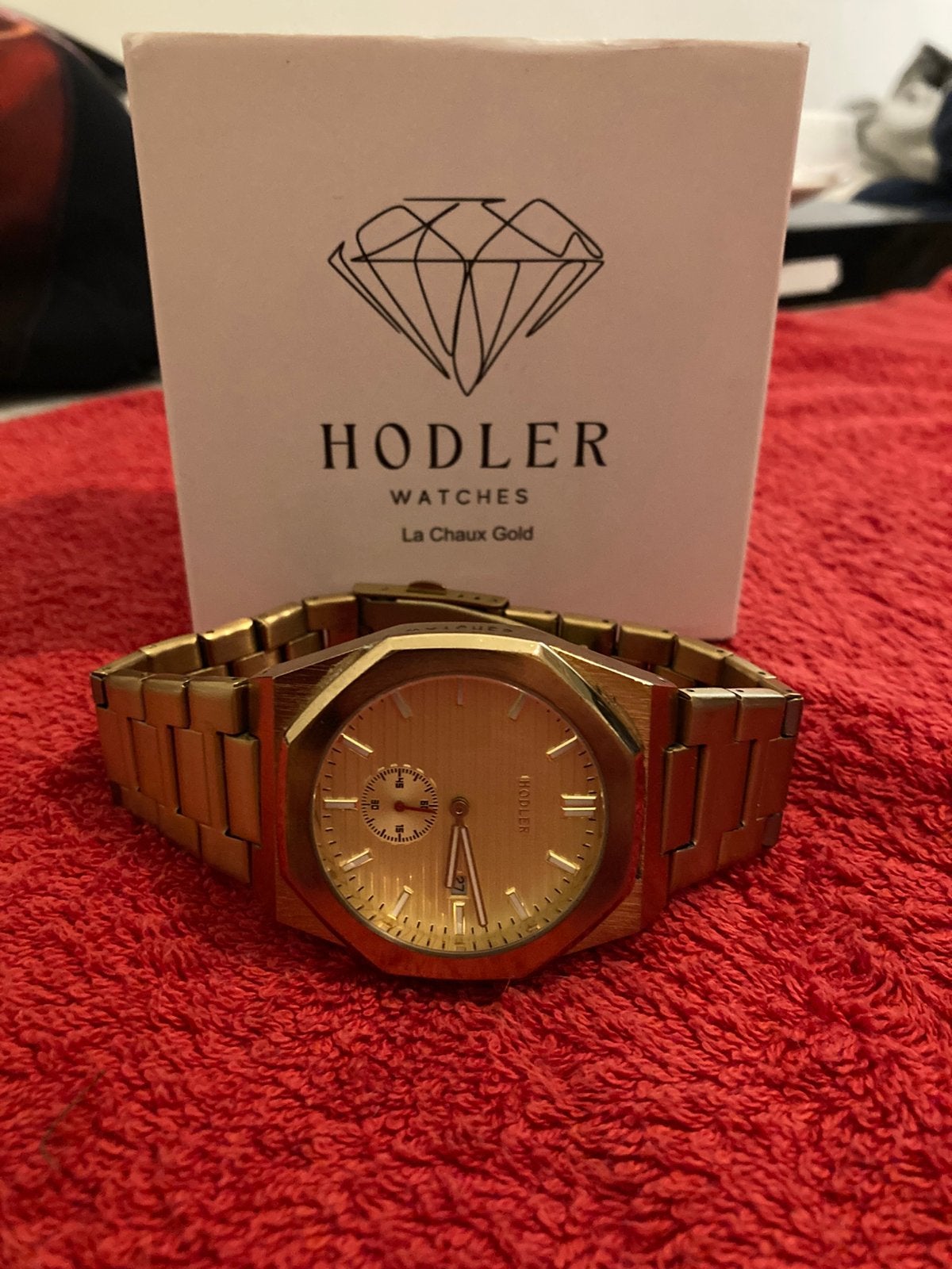 La chaux gold goudkleurige horloge, Overige merken, Staal, Staal, Verzenden