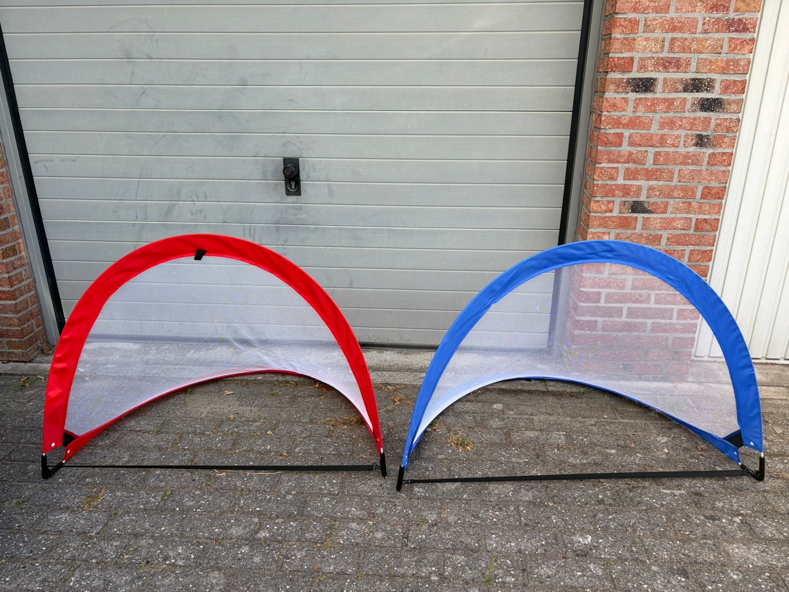 2 opvouwbare voetbaldoeltjes, Sport en Fitness, Ophalen, Zo goed als nieuw, Overige typen