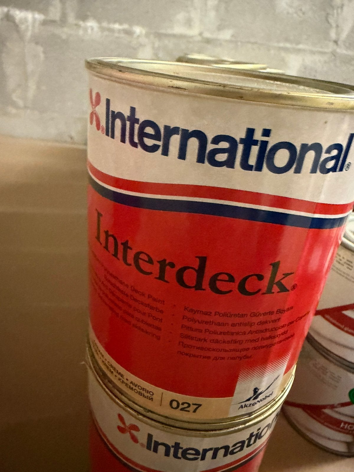 International interdeck crèmekleurige lak 0,75liter, Enlèvement ou Envoi, Neuf, Peintures