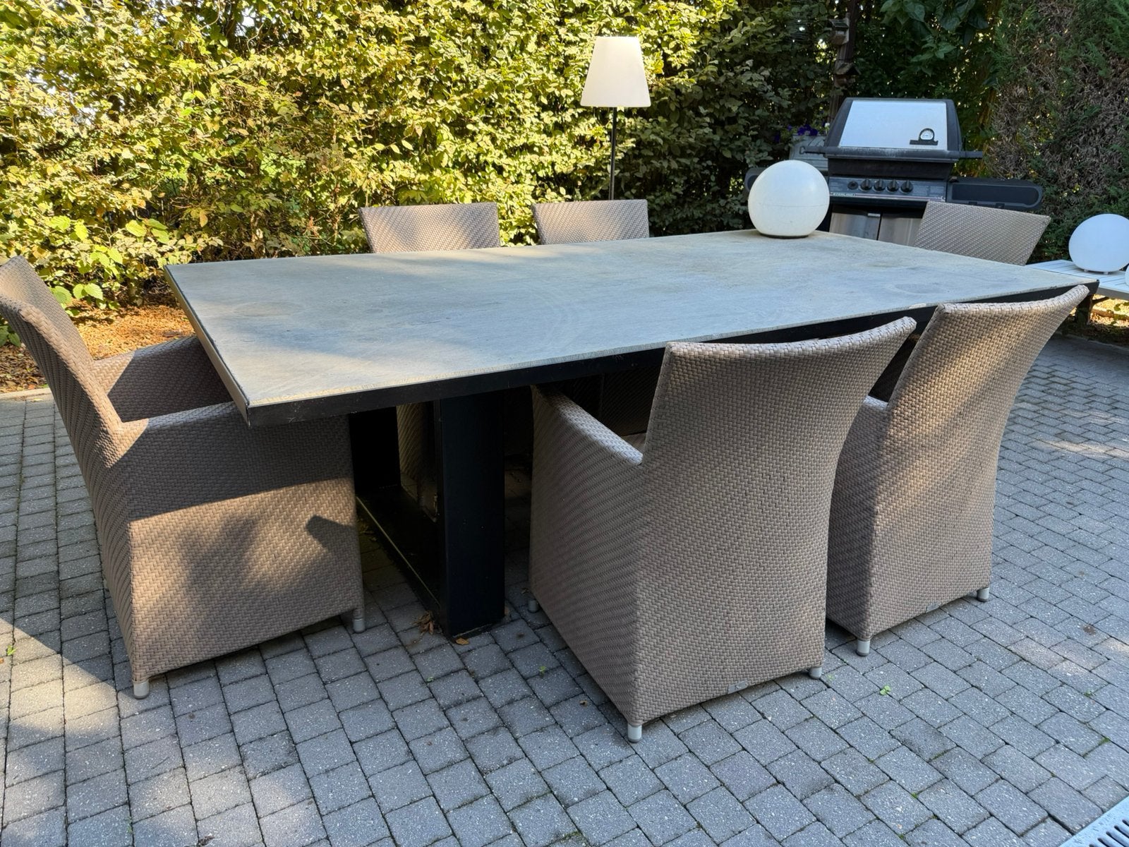 Tuintafel met 6 stoelen Manutti, Tuin en Terras, Ophalen, Gebruikt, 6 zitplaatsen