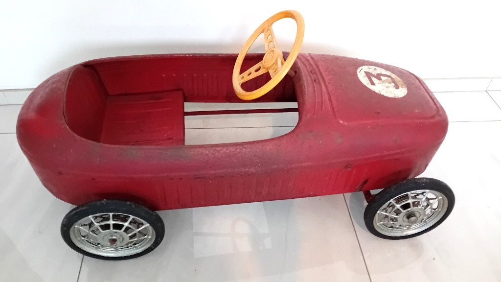 Voiture à pédales vintage vers 1960, Antiquités & Art, Enlèvement