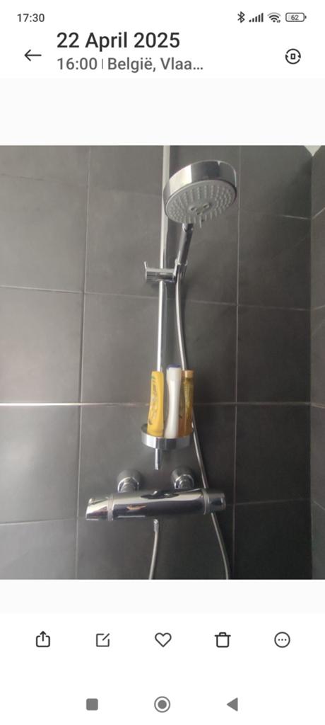 Thermische douche kraan, Enlèvement