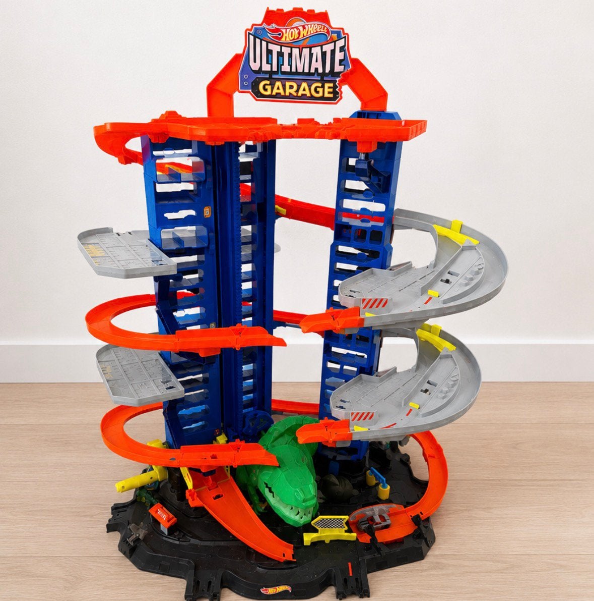 Hot Wheels Ultimate Garage - Parkeergarage met lift en T-Rex, Enfants & Bébés, Jouets | Circuits, Enlèvement, Comme neuf, Hot Wheels