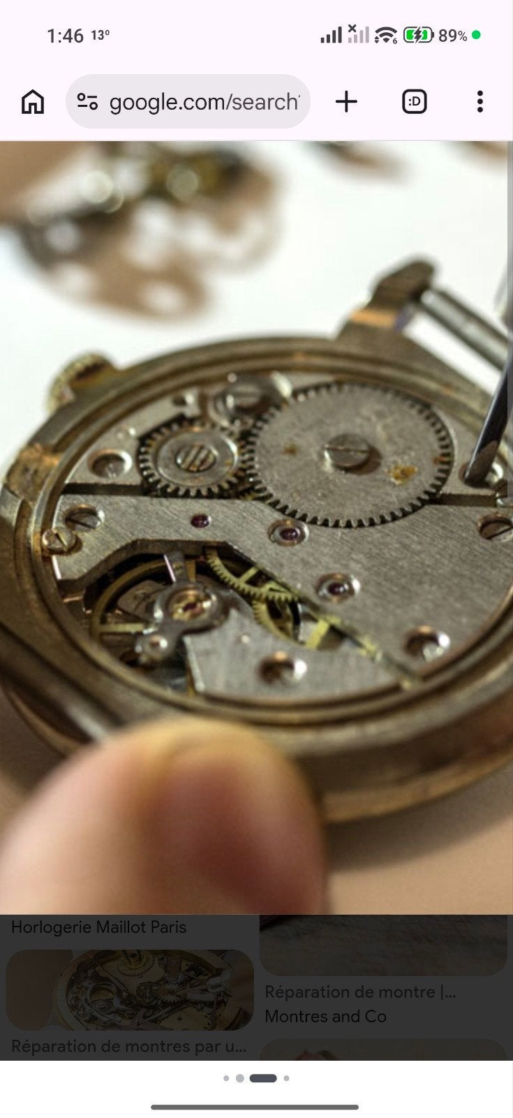 service réparation montres, Enlèvement