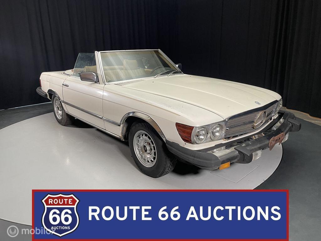 Mercedes-Benz 380 SL | 1983 | Route 66 Auctions, Auto's, Zwart, Mercedes-Benz, Bedrijf, Handgeschakeld