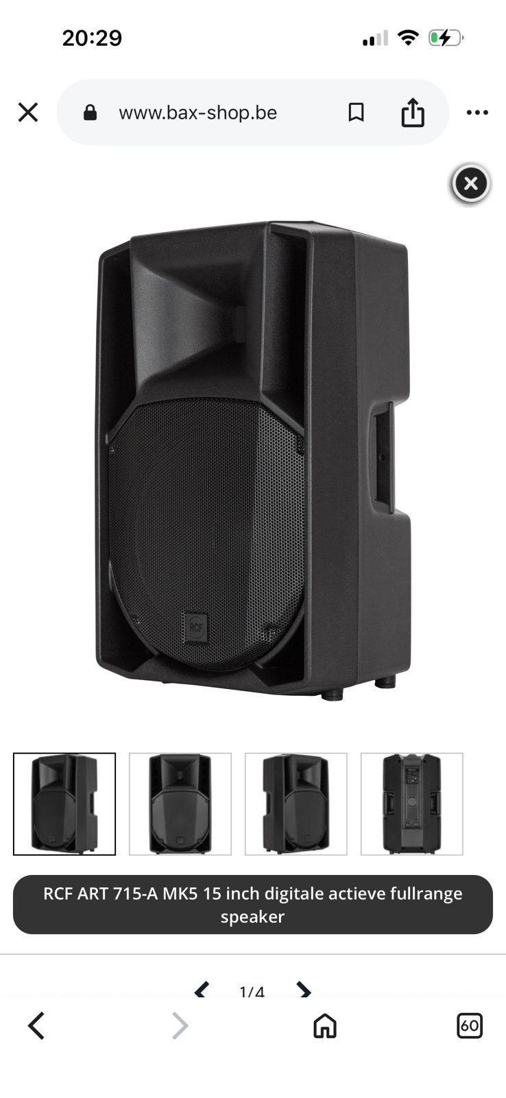 RCF ART 715-A MK5 15 inch digitale actieve fullrange speaker, Audio, Tv en Foto, Luidsprekerboxen, Ophalen of Verzenden, Zo goed als nieuw
