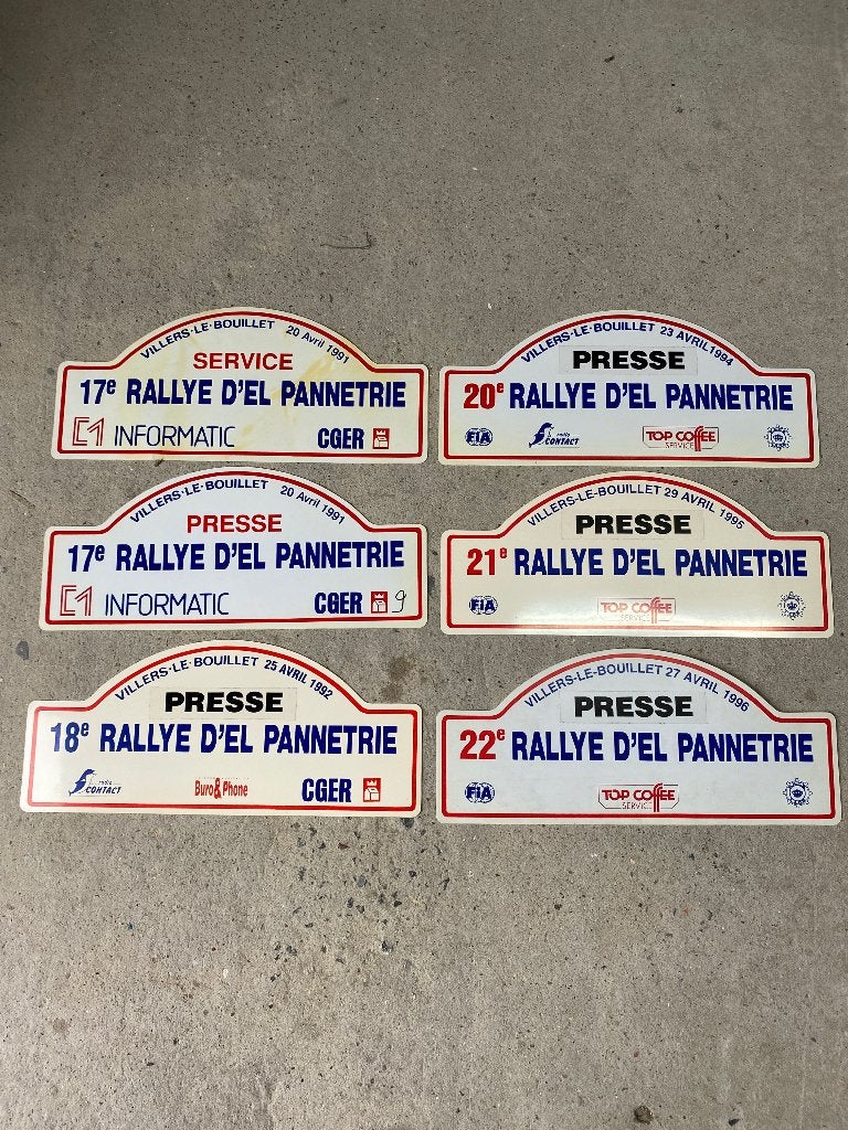 Plaques rallye Villers-le-bouillet, Enlèvement, Utilisé, Voitures