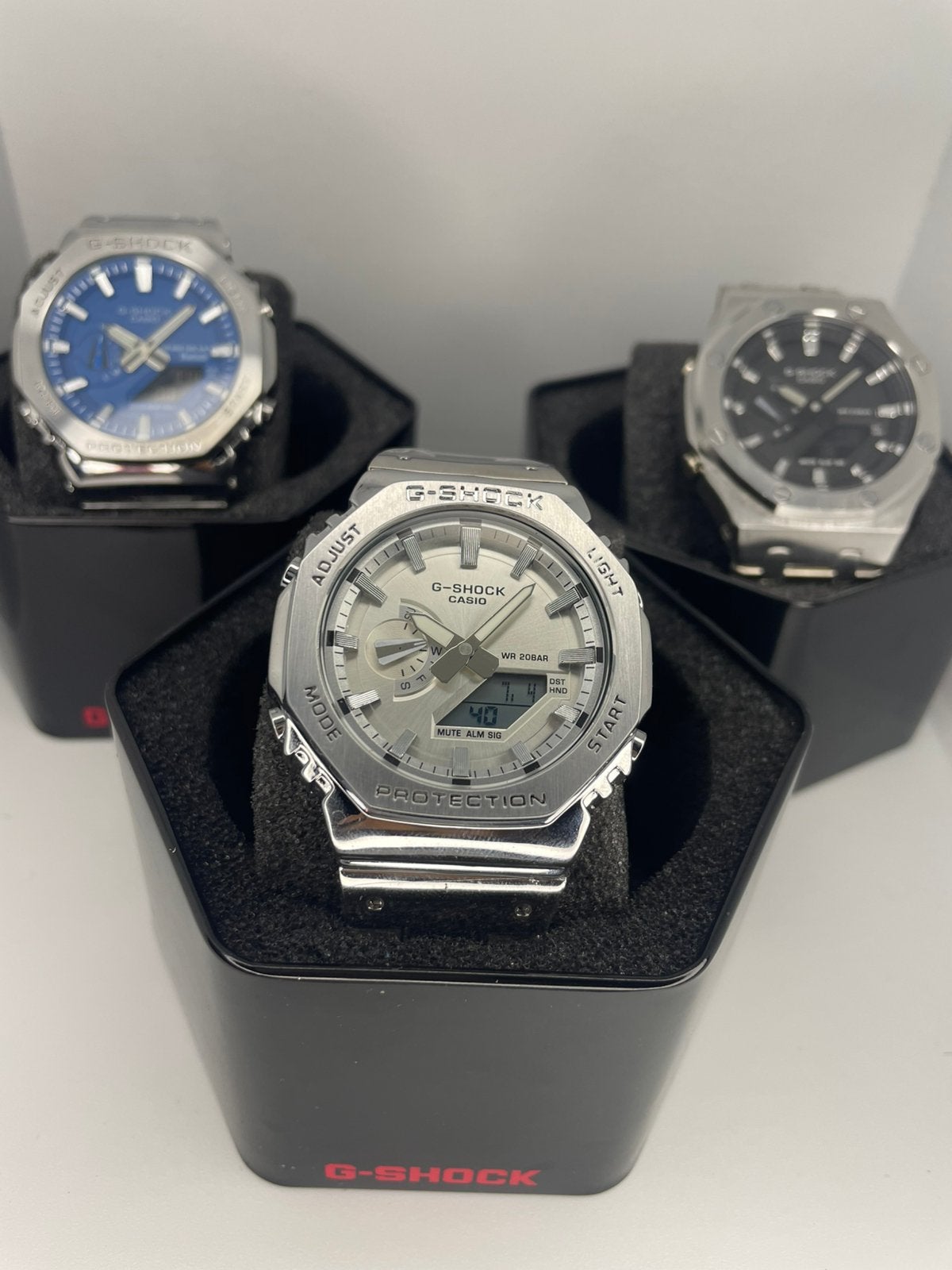 Luxury Silver G-Shock Style Watch | Premium Stainless Steel, Ophalen of Verzenden, Nieuw