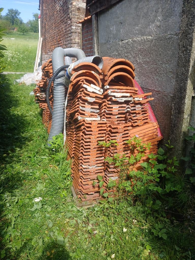 Lot Kortrijkse pannen, Pierre ou Argile, Enlèvement, Utilisé, Rouge