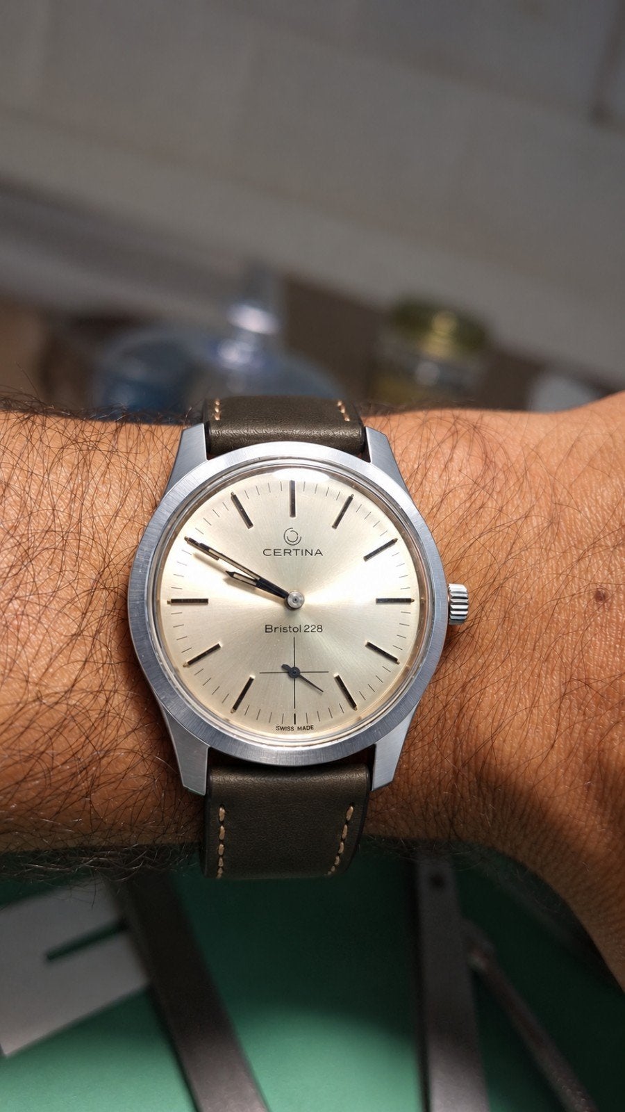 Certina Bristol 228 (Vintage Swiss elegance uit 1962), Overige merken, Staal, Polshorloge, Ophalen of Verzenden