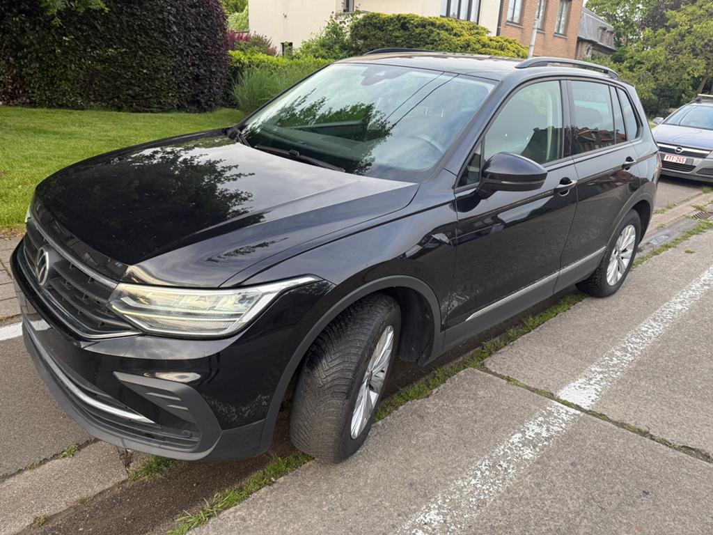 Vw tiguan 2.0tdi 2021, Auto's, Stof, 1995 cc, 4 cilinders, Zwart