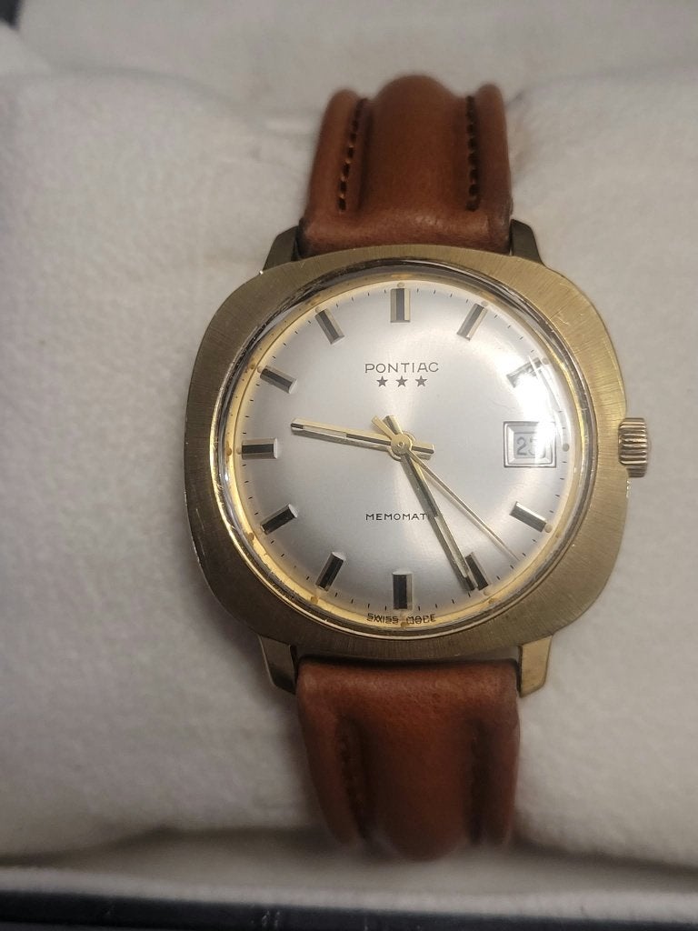 Montre Pontiac Memomatic 3 * Automatic Vintage Swiss (MW138), Enlèvement ou Envoi