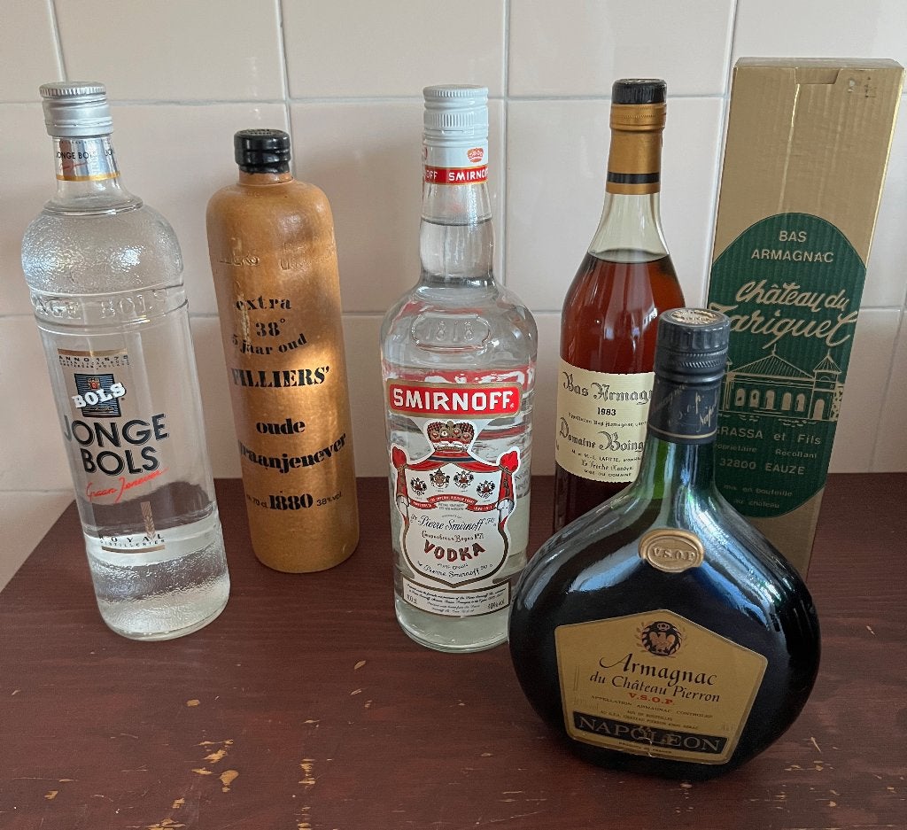 Lot 2 van 4 - Diverse JENEVER/VODKA/WHISKY/ARMAGNAC (11), Ophalen, Vol