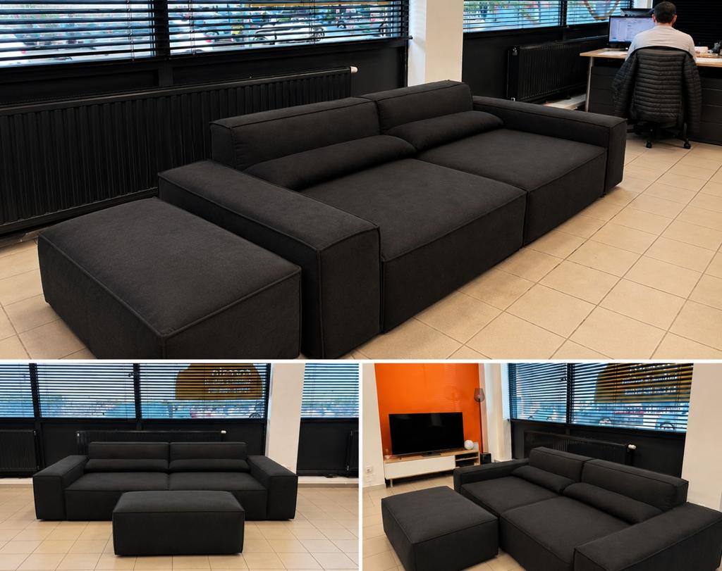 Grote XL zetel met poef, Ophalen