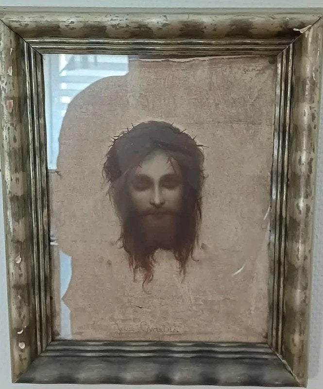 Oud schilderij Jezus Christus - De sluier van Veronique, Verzenden