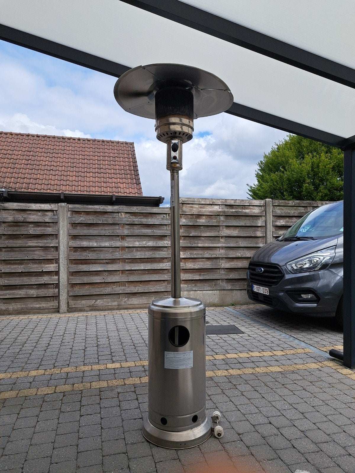 Gas terrasverwarmer RVS – in goede staat, Jardin & Terrasse, Chauffage de terrasse, Enlèvement, Gaz