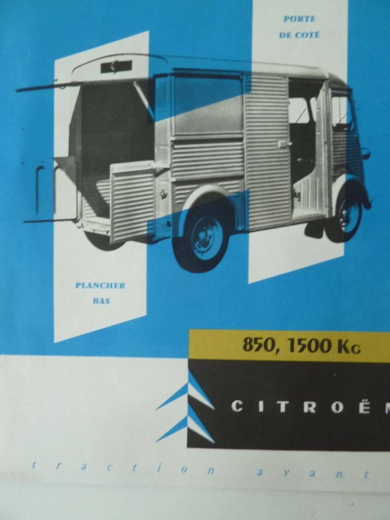 folder CITROËN HZ camionette oldtimer foodtruck brochure, Boeken, Ophalen of Verzenden, Citroën