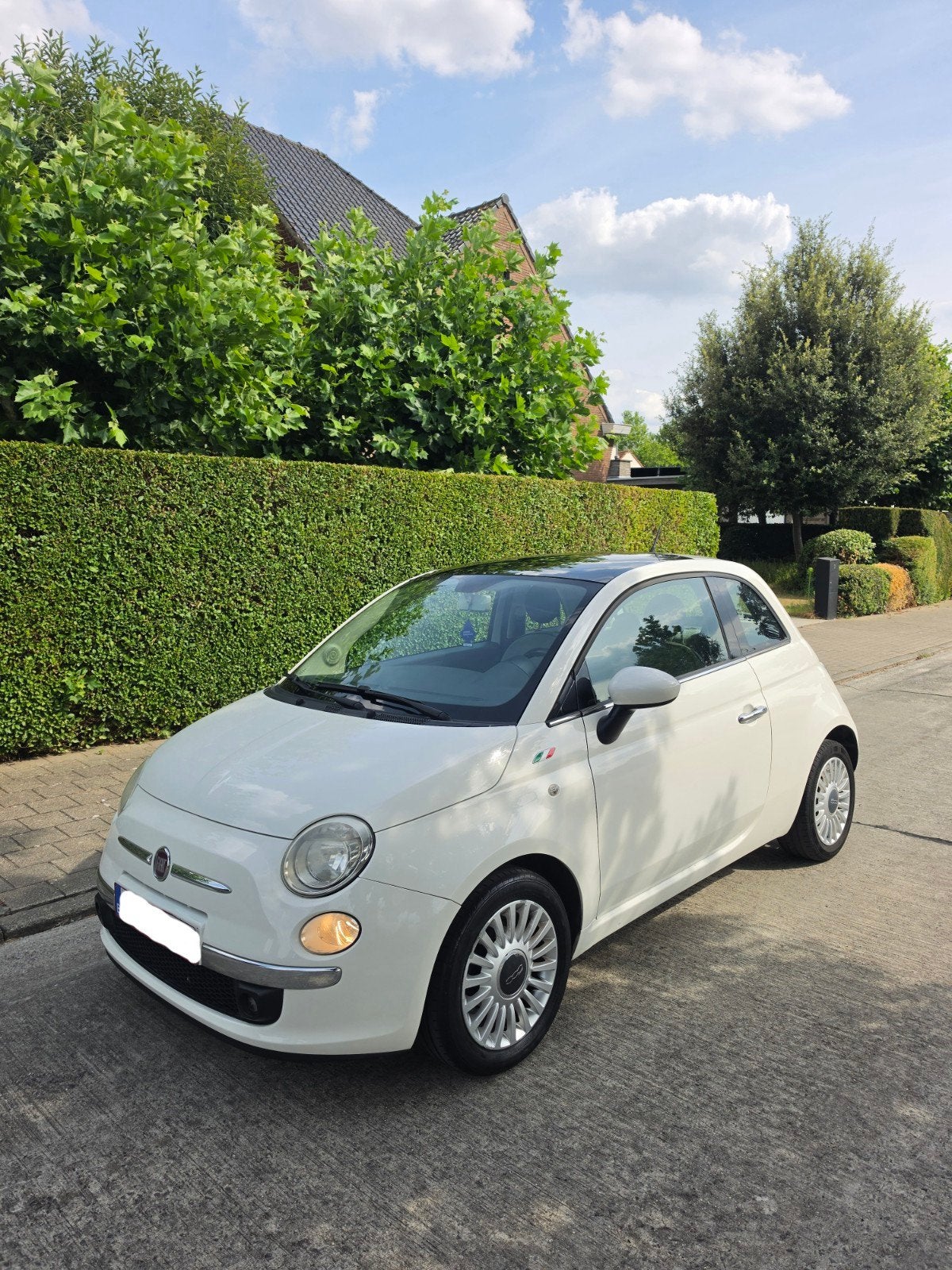 Fiat 500 Essence 120.000km, Achat, Boîte manuelle, Beige, Toit panoramique