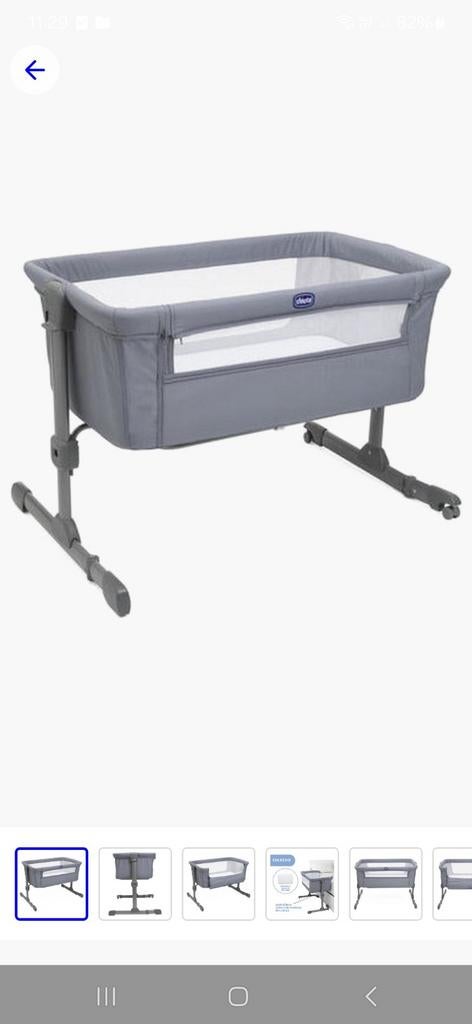 Chicco co-sleeper grijs, Kinderen en Baby's, Babywiegjes en Ledikanten, Ophalen