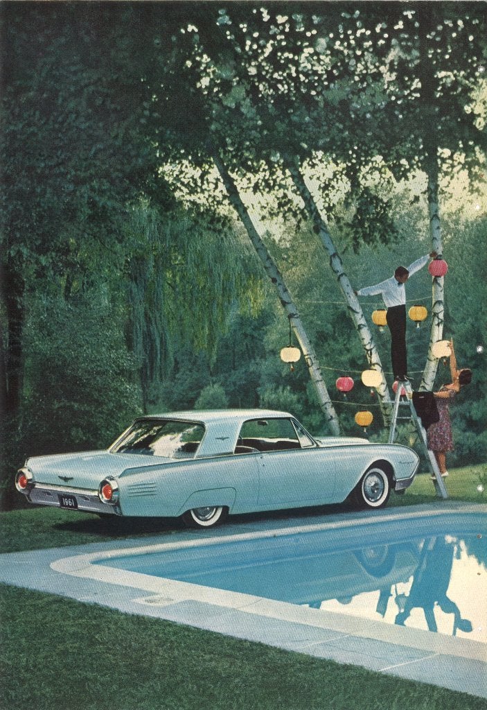 Originele 1961 Ford Thunderbird advertentie, Ford, Diverse auteurs, Ophalen of Verzenden, Zo goed als nieuw